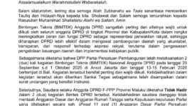Salinan surat DPP Partai Persatuan Persatunan.