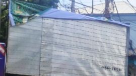 Baliho ucapan Ramadhan milik pengurus DPW PPP Maluku, di Karang Panjang, Kota Ambon dirusaki oleh orang tridak dikenal pada Rabu (18/2/2026) dini hari. (Foto: Istimewa)