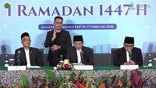 Foto: Sidang Isbat Penetapan Awal Puasa Ramadhan 2026 (Screenshoot Live YouTube Kemenang)

