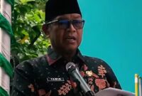 Kepala Kantor Wilayah (Kakanwil) Kementerian Agama Provinsi Maluku, Dr. H. Yamin menyampaikan sambutan pada peluncuran program "Masjid/Musala Ramah Pemudik" dan "Ekspedisi Masjid Indonesia" pada Rabu (11/3/2026). Foto : Istimewa