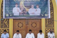 Bupati Maluku Tengah, Zulkarnain Awat Amir, menghadiri agenda Safari Ramadhan Pemerintah Daerah yang dipusatkan di Masjid Al Muhajirin, Kelurahan Lesane, Kecamatan Kota Masohi, Senin (9/3/2026). Foto : Protokoler Pemda Malteng/Headlinetimur.com.