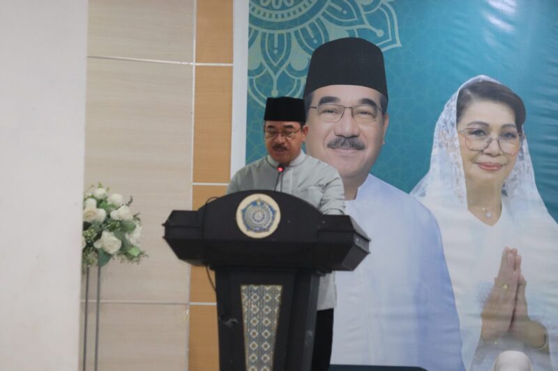 Gubernur Maluku, Hendrik Lewerissa menyampaikan sambutan pada acara Buka Puasa Bersama 1447 H yang diselenggarakan oleh Organisasi Wanita Islam Provinsi Maluku di Gedung PKK Provinsi Maluku, Selasa (17/3/2026). Foto : Diskominfo Maluku

