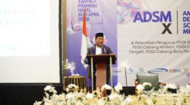 Pelantikan Pengurus Wilayah (Pengwil) PDGI Maluku, serta Pengurus Cabang (Pengcab) PDGI Ambon, Maluku Tengah, dan Buru yang berlangsung di Ballroom Hotel Santika, Ambon, Jumat (10/4/2026). FOTO: ISTIMEWA
