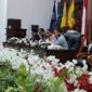 Rapat paripurna DPRD Provinsi Maluku, dalam rangka penyampaian rekomendasi DPRD Provinsi Maluku terhadap LKPJ Gubernur Maluku Tahun Anggaran 2025, yang berlangsung di ruang paripurna, Kamis (23/4/2026). Foto - Istimewa