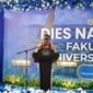 Wakil Gubernur Maluku, Abdullaj Vanath menyampaikan sambutan pada acara Dies Natalis ke-56 Fakultas Teknik Universitas Pattimura, Kamis (16/4/2026). Foto : Diskominfo Maluku 