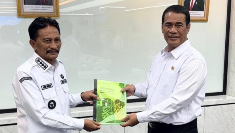 Pertemuan Bupati SBB, Asri Arman, bersama Menteri Pertanian RI, Andi Amran Sulaiman, di Kantor Kementerian Pertanian, Jakarta, Kamis (30/4/2026). Foto: Humas Pemda SBB