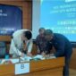 Penandatanganan MoU, MoA, dan IA yang dilakukan oleh Dekan FISIP UNPATTI dan Ketua Program Studi Ilmu Komunikasi, di Universitas Muhammadiyah Yogyakarta, Selasa (12/5 2026). Foto: Istimewa
