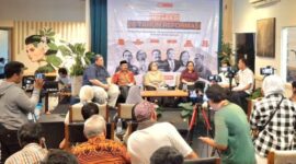 Diskusi Publik bertema Refleksi 28 Tahun Reformasi: Menguatnya Militerisme, Menyempitnya Ruang Demokrasi dan Ancaman Krisis Ekonomi pada Selasa (19/5/2026) di Sadjoe Cafe & Resto, Tebet, Jakarta Selatan. Foto: supplied/JPNN.COM