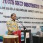 Rektor Universitas Pattimura  Prof. Fredy Leiwakabessy menyampaikan sambutan pada Focus Group Discussion (FGD) Blok Masela hasil kerja sama Unpatti dan INPEX Masela, Ltd di Swiss-Belhotel Ambon, Kamis (11/6/2026). Foto : Istimewa