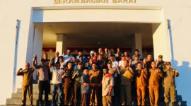 Pemerintah Kabupaten Seram Bagian Barat bersama unsur Forkopimda menggelar rapat mediasi guna menyelesaikan pertikaian di Aula Lantai II Kantor Bupati SBB, Senin (8/6/2026) guna menyelesaikan pertikaian antarwarga Dusun Olas dan Dusun Katapang, Kecamatan Huamual yang terjadi beberapa hari lalu. (Foto: Dok. Polres SBB)