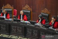 Sidang pengucapan putusan uji materiil undang-undang (UU) di Gedung Mahkamah Konstitusi, Jakarta. (Foto: ANTARA FOTO)