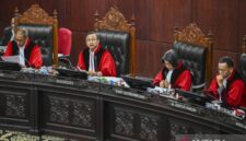 Sidang pengucapan putusan uji materiil undang-undang (UU) di Gedung Mahkamah Konstitusi, Jakarta. (Foto: ANTARA FOTO)