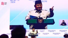 Presiden RI Prabowo Subianto dalam acara Hari Koperasi ke-79 di Indonesia Arena, Senayan, Jakarta, Minggu (12/7/2026). (Dok. Sekretariat Presiden)