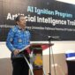 
Wakil Rektor Bidang Akademik Universitas Pattimura (Unpatti), Prof. Dominggus Malle menyampaikan sambutan pada kegiatan Artificial Intelligence Training—hasil kolaborasi Unpatti, AI Ignition Indonesia, Kumpul, dan Grasberg Academy—di Manise Hotel Ambon, Kamis (16/7/2026). Prof . Malle mendorong mahasiswa menggunakan AI bijak dan produktif. (Foto : Humas Unpatti)

