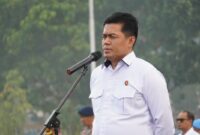 Direktur Reserse Kriminal Khusus (Dirreskrimsus) Polda Maluku, Kombes Pol. Budi Priyanto, saat memimpin apel pagi gabungan di Lapangan Tahapary Tantui, Ambon, Senin (3/8/2026). (FOTO: ISTIMEWA)